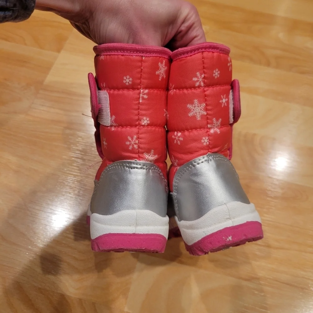 Daclay Pink Toddler Winter Boots Size 7